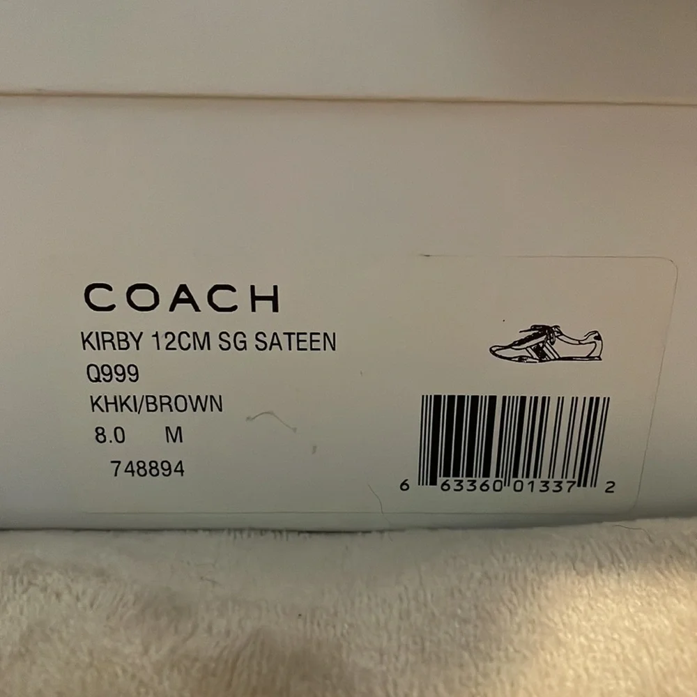Coach Kirby Brown Sateen Sneakers - Picture 6 of 8
